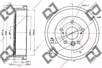 Тормозный барабан DJ PARTS BR1026